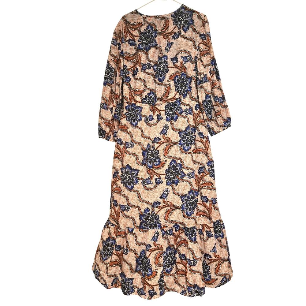 Chico's Tiered Maxi Salsa Night Dress Burnished Clay Cotton NWT Size 2 (US 12) - Picture 4 of 10